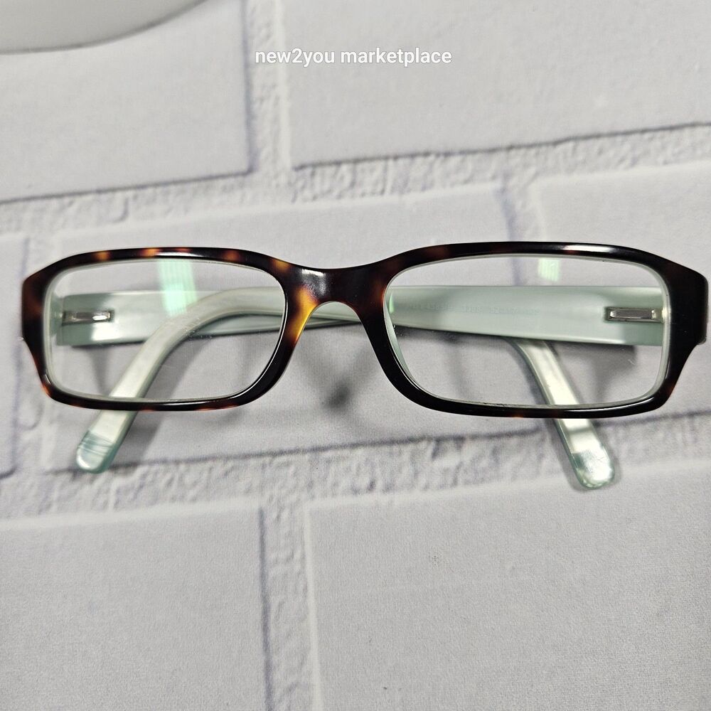 Dkny Tortoise Rectangular Frame W Teal Interior G… - image 2